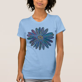 Camiseta T-Shirt de Arte Azul Grande