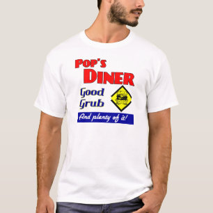 Camiseta T-shirt de arte da cozinha do Diner pop