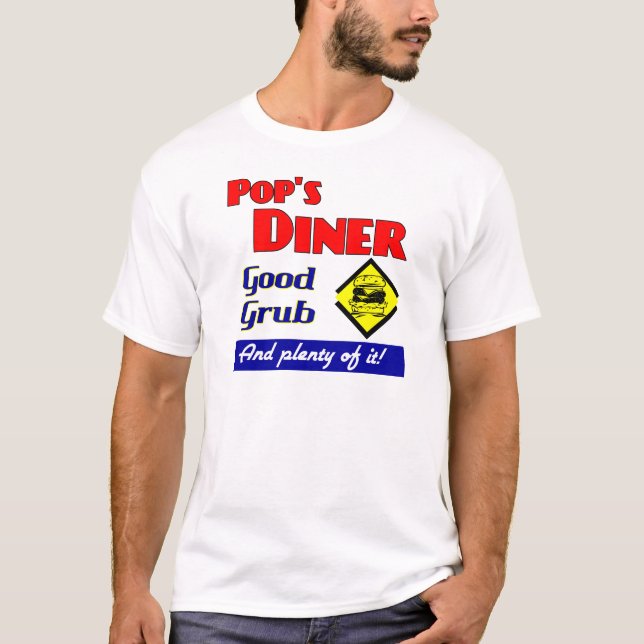 Camiseta T-shirt de arte da cozinha do Diner pop (Frente)