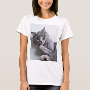 Camiseta T-Shirt de aspecto azul russo
