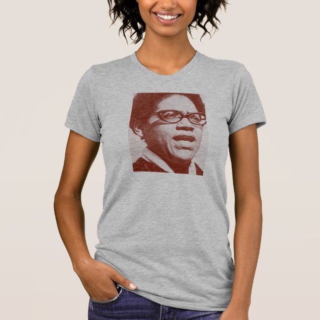 Camiseta T-shirt de Audre Lorde (cinzas da urze) (Frente)