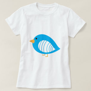Camiseta T-Shirt de aves coloridas azuis