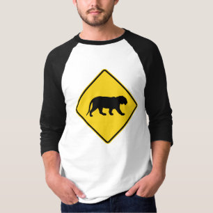 Camiseta T-Shirt de Aviso de Tigre