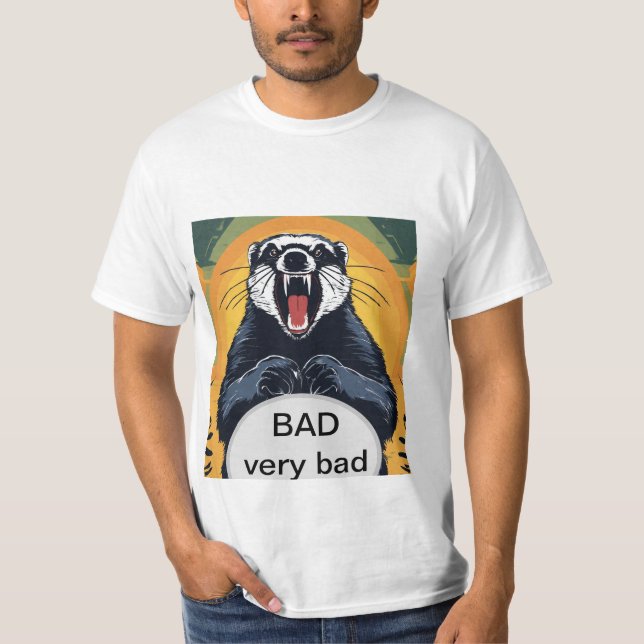 Camiseta T-Shirt De Badger De Mel Fierce (Frente)