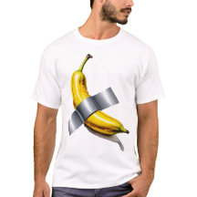 T-shirt de bananas com fita adesiva