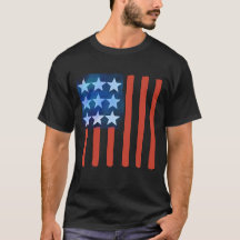 T-SHIRT DE BANDEIRA abstrato AMERICANA