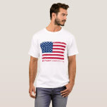 Camiseta T-Shirt de Bandeira Americana Distante<br><div class="desc">Camiseta russa com ilustração estressada de bandeira americana. Perfeito para as comemorações do 4 de julho.</div>