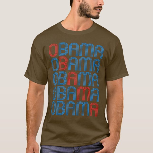 Camiseta T-shirt de Barack Obama (estilos para homens, (Frente)