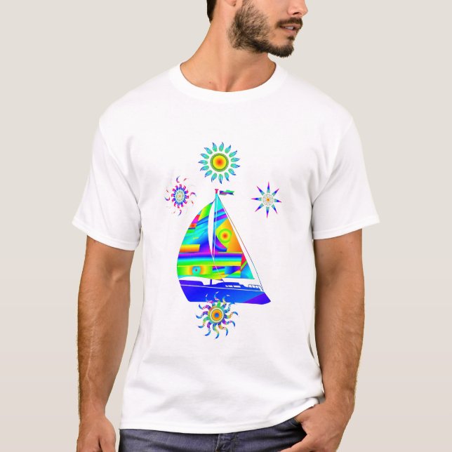 Camiseta T-Shirt de Barco de Navegação (Frente)