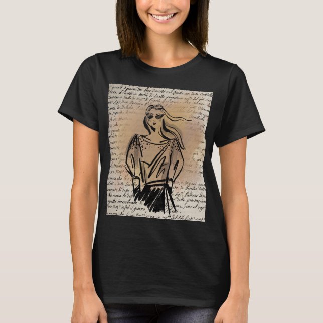 Camiseta T-Shirt de Beleza Casual (Frente)