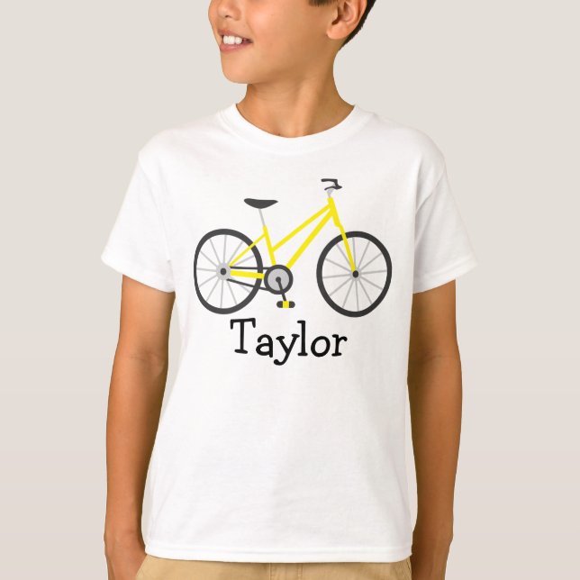 Camiseta T-shirt de bicicleta para crianças personalizadas (Frente)