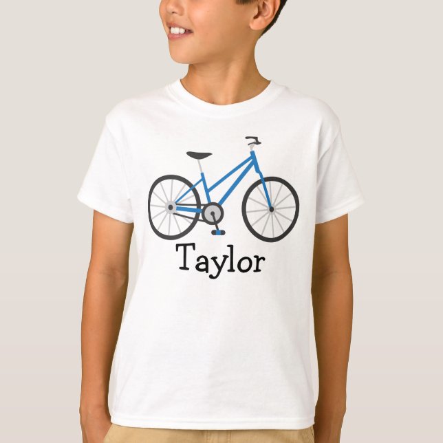 Camiseta T-shirt de bicicleta para crianças personalizadas (Frente)