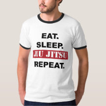 T-shirt de BJJ: Coma, durma, Jiu Jitsu, repetição