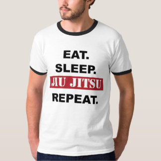Camiseta T-shirt de BJJ: Coma, durma, Jiu Jitsu, repetição