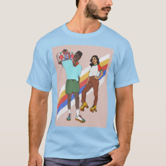 Camiseta T-Shirt de Bloco Retro