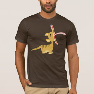 Camiseta T-shirt de bocejo do Thylacine dos desenhos