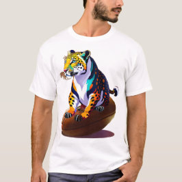 Camiseta T-Shirt de Bola de Leopard Rugby