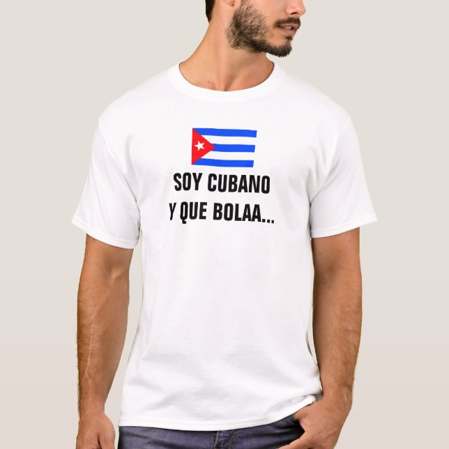 Camiseta T-shirt de Bolaa do que de Cubano y da soja (Frente)