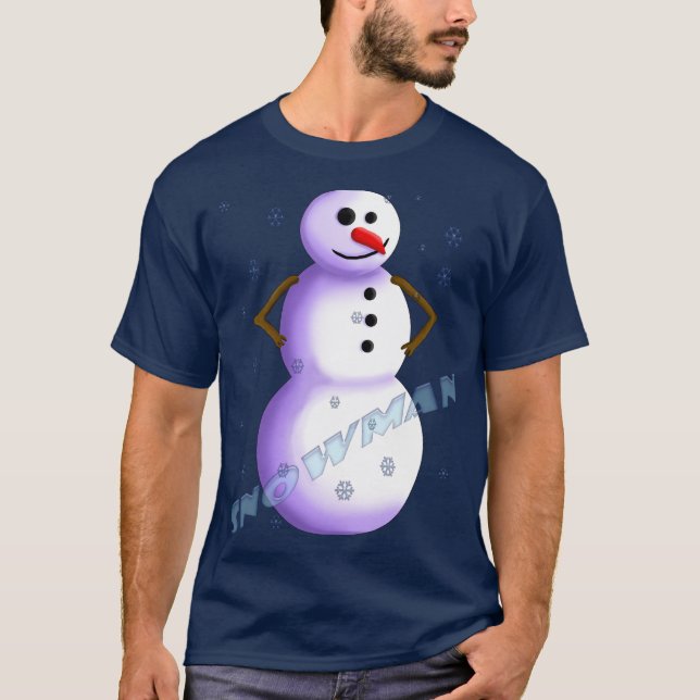 Camiseta T-shirt de boneco de neve (Frente)