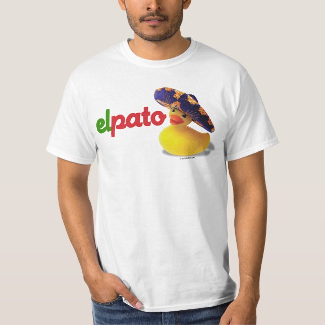 Camiseta T-shirt de borracha do pato do EL Pato (Frente)
