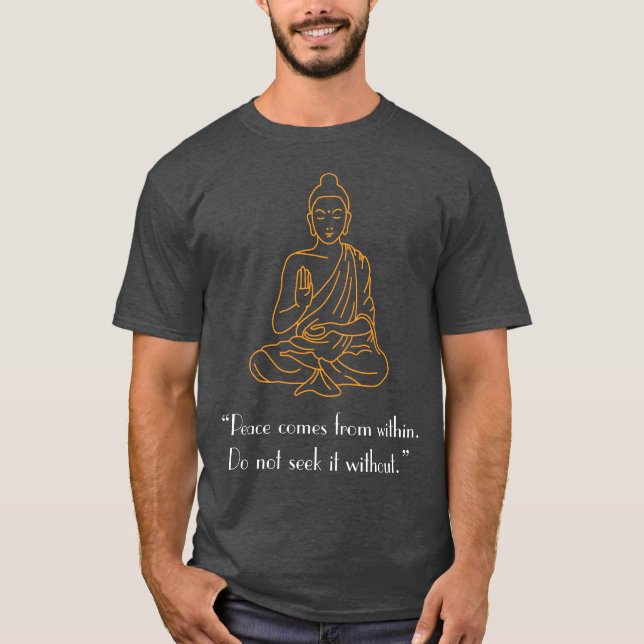 Camiseta T-shirt de Buddha da carga dos homens (Frente)