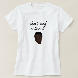 Camiseta T-Shirt de Cabelo Curto e Natural