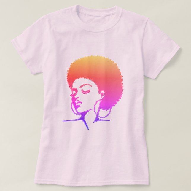 Camiseta T-Shirt de Cabelo Natural (Frente do Design)