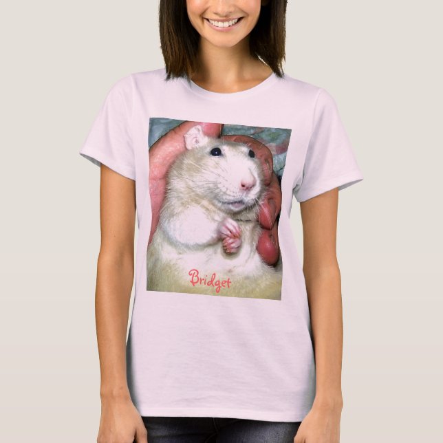 Camiseta T-Shirt De Cabra Longa Pet Rat Bridget (Frente)