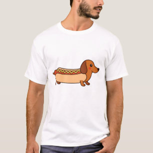 Camiseta T-Shirt de cachorro-quente e-gato-de-praia