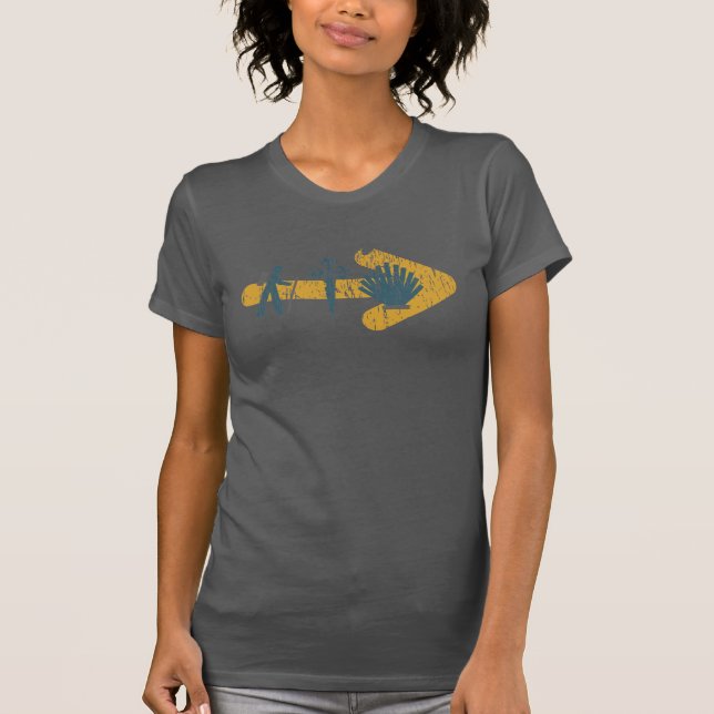 Camiseta T-shirt de Camino de Santiago (mulheres) (Frente)