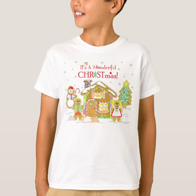 Camiseta T-shirt de Candyland do pão-de-espécie - juventude (Frente)