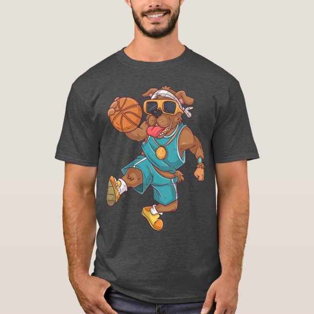Camiseta T-Shirt de cão de basquete (Frente)