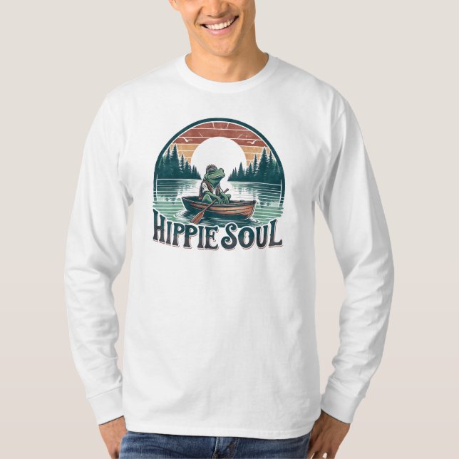 Camiseta T-Shirt de Capa Longa de Hippie Soul (Frente)