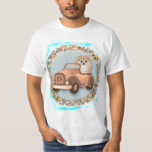 Camiseta T-Shirt De Carro Pomeraniano De rico