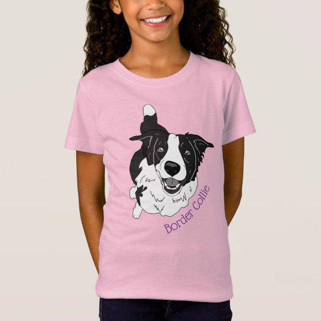 Camiseta T-Shirt de Cartoon Coca-Collie-Fronteira (Frente)