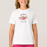 Camiseta T-Shirt de Casamento Flor Rosa-Rosa<br><div class="desc">Uma Camiseta Flor Rosa,  Floral,  T-Shirt Faça sua florista se sentir especial com esta camiseta divertida!</div>