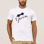 Camiseta T-Shirt De Casamento Para O Alcance<br><div class="desc">Divirta-se com esta camisa confortável para o noivo. Se tiver alguma pergunta ou quiser assistência, por favor, não hesite em contactar-me em julieartwork4@gmail.com ou através de mensagens Zazzle e eu ficaria feliz em ajudar! Esta camisa pode ser encontrada na "Pearl Black Watusi Tacao Wedding Suite and Accessories" e "Dusty Rosa...</div>