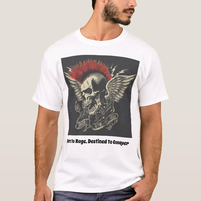 Camiseta T-Shirt de Caveira Mortal para Homens (Frente)