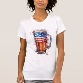 Camiseta T-Shirt de Cerveja Patriótica Divertida