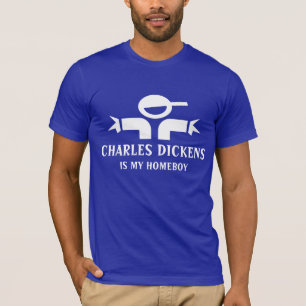 Camiseta T-shirt de Charles Dickens com citações engraça