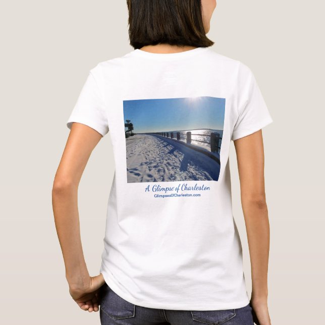 Camiseta T-shirt de Charleston do esqui -- Mulheres (Verso)