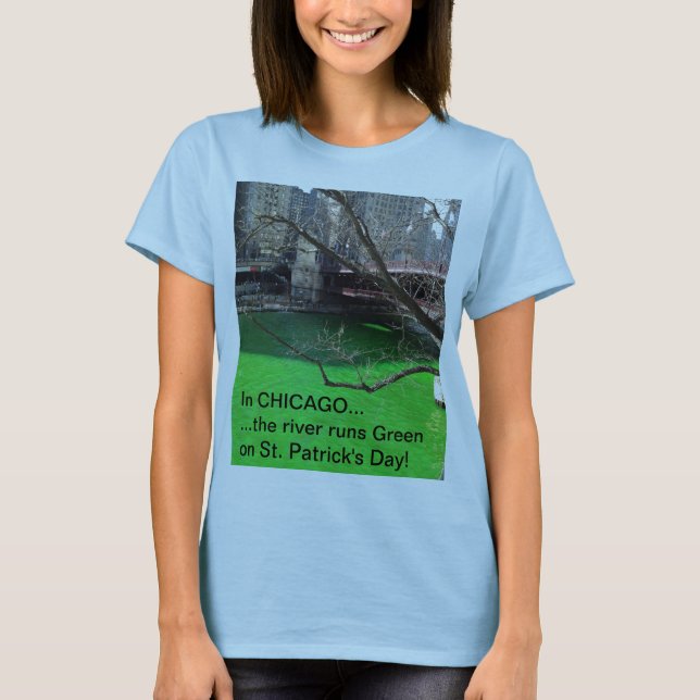 Camiseta T-shirt de Chicago para o dia de St Patrick (Frente)