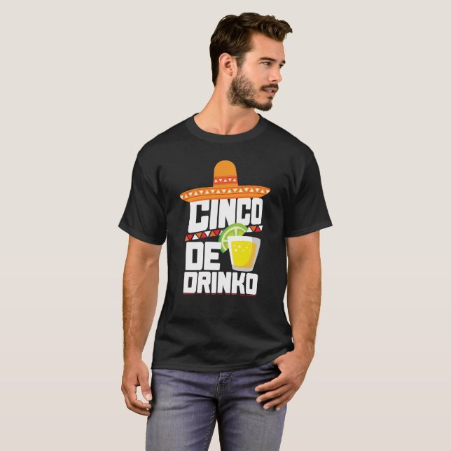 Camiseta T-shirt de Cinco De Drinko Engraçado Cinco De Mayo (Frente Completa)