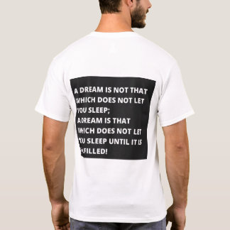 Camiseta T-shirt de citação de motivação
