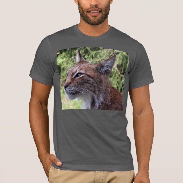 Camiseta T-shirt de close-up do Lynx Face (Frente)