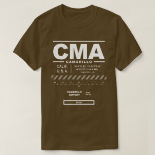 Camiseta T-shirt de CMA do aeroporto de Camarillo