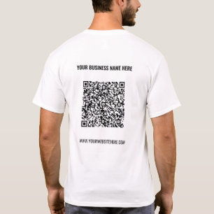 Camiseta T-Shirt de código QR personalizado com texto perso