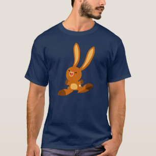 Camiseta T-Shirt de Coelho de Cartoon Feliz