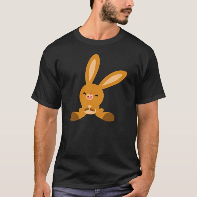 Camiseta T-Shirt de Coelho de Cartoon Ridículo (Frente)