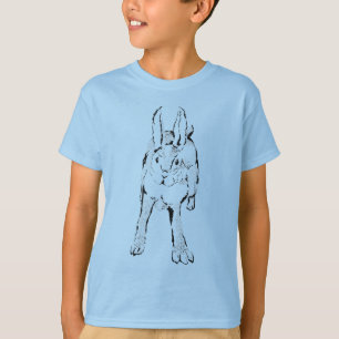 Camiseta T-Shirt de coelho selvagem correndo